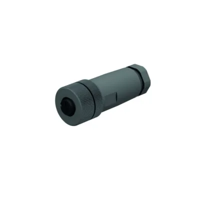 Turck Steckverbinder M12 x 1 B8141-0 | Kupplung Buchse | 4-polig | gerade | Schraubanschluss | Kunststoff | PG7 | UL
