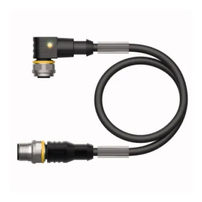 Turck Sensor-Aktor-Kabel WKC4.4T-P #6626025 | M12 Stecker/ Buchse | 4-polig | 0,6m | PUR | LED | schwarz