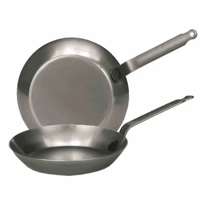 Turk Eisenpfanne 66224 | Bratpfanne 24 cm Ø | schwere Ausführung | hoher Rand | Eisen | Induktion geeignet | kratzfest