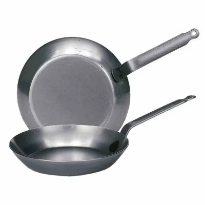 Albert Turk Eisenpfanne 28 cm | extra hoher Rand | schwer | Induktion & offenes Feuer | silber