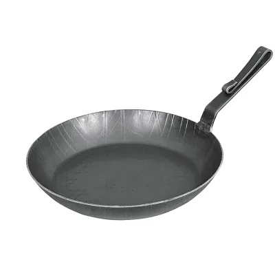 Turk Servierpfanne 65330 | schmiedeeisern | 28cm | hoher Rand | gebogener Stiel | induktionsgeeignet | schwarz