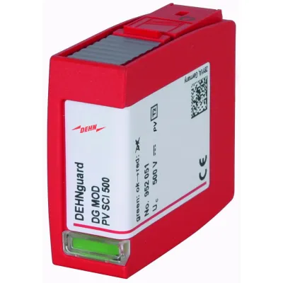 DEHN Überspannungsableiter DG MOD PV SCI 500 | 952051 | Typ 2 Schutzmodul | 500V DC | 12,5kA | 1TE | optische Anzeige