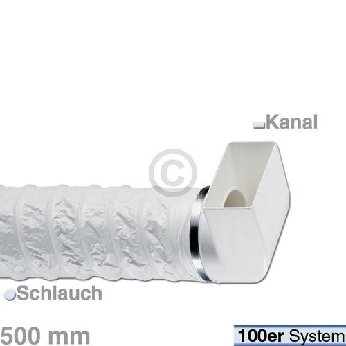 Bild: Umlenkstück 100erF/100erR Naber mit Schlauch 500mm 4011021
