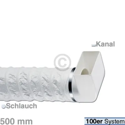 Umlenkstück 100erF/100erR Naber mit Schlauch 500mm 4011021