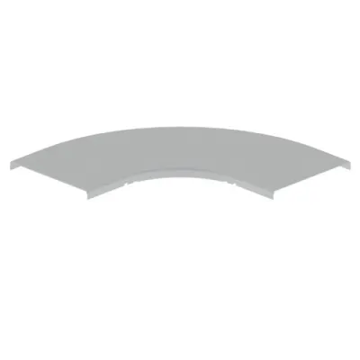 Unex Abdeckung Bogen 90° 66211 | Kabelrinnen-Deckel | 200 mm Breite | PVC | lichtgrau RAL7035 | für Kabelschutz
