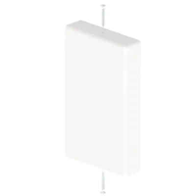 Unex Endstück 31371-02 | Endstück für Leitungskanal 45x75 mm | Kunststoff PVC | zum Anschrauben | reinweiß RAL9010