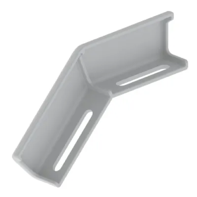 UNEX Winkelverbinder 66842 | Kabelrinne | -45° fallend | 60 mm | PVC lichtgrau RAL 7035 | isolierend | 232 mm