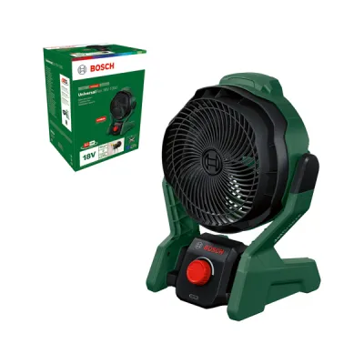 Bosch Akku-Ventilator UniversalFan 18V-1000 | 18V Lüfter kabellos | 1.000 m³/h Luftstrom | leise & tragbar | grün