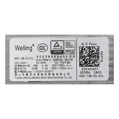 Universalmotor für Waschmaschine Midea 11002011003677 Hochleistung, langlebig