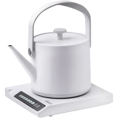 UNOLD Wasserkocher 18210 Clara | Blitzkocher | 0,6l | 1.000W | 7 Temperaturstufen | Warmhaltefunktion | Edelstahl | Weiß