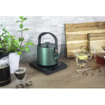 Unold Wasserkocher 18217 Jade | Blitzkocher 0,6L | 1.000W | 7 Temperaturstufen | Warmhaltefunktion | Edelstahl | grün