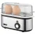 Bild: Unold Eierkocher 38610 Mini | 1-3 Eier | Edelstahl | 210W | Signalton | spülmaschinengeeignet | edelstahl/schwarz