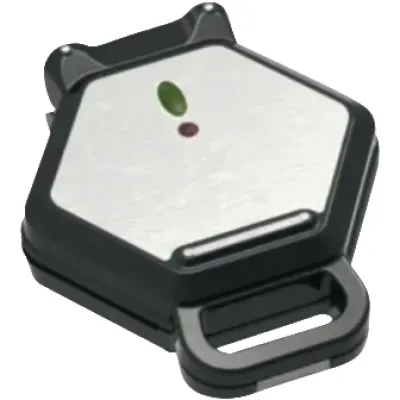 Unold Waffelmaker 48245 Bobby | Bubble Waffeleisen | 700 Watt | Antihaftbeschichtung | Backampel | Edelstahl/Schwarz