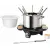 Bild: Unold Fondue-Set 48645 Elegance | Elektro-Fondue für 8 Personen | Edelstahl- und Keramiktopf | 1000W | schwarz/silber