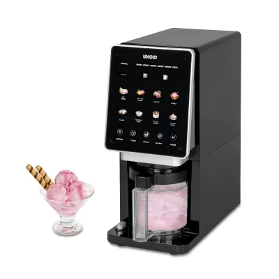 Unold Eismaschine Cream Dream 48805 | 800 W | 8 Programme | Touchscreen | 3x 500 ml Behälter | Edelstahl | Schwarz