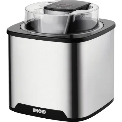 UNOLD Eismaschine 48855 Gelato | 1,5 l Volumen | Timer | Touch-Control | Sahneeis in 20-30 Min. | Edelstahl/Schwarz