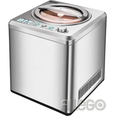 Unold Eismaschine 48872 Exklusiv | Kompressor | 2L Edelstahl | Timer | 180W | entnehmbarer Behälter | vegan geeignet