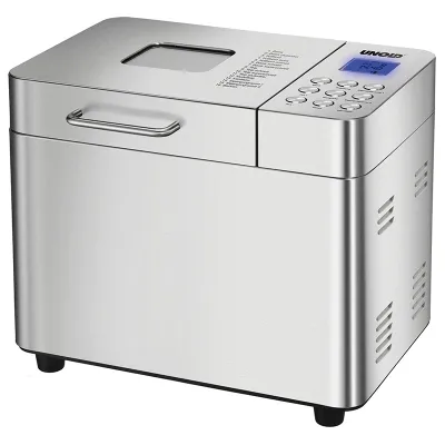 Unold Brotbackautomat 68456 | 16 Programme | 1kg | glutenfrei | Keramik-Beschichtung | Edelstahl | 550W | Silber