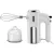 Bild: Unold Handmixer 78710 | 450 Watt | 5 Geschwindigkeiten | 2 Knethaken | 2 Quirle | Schneebesen | Metall | Weiß/Edelstahl