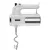 Bild: Unold Handmixer 78710 | 450 Watt | 5 Geschwindigkeiten | 2 Knethaken | 2 Quirle | Schneebesen | Metall | Weiß/Edelstahl