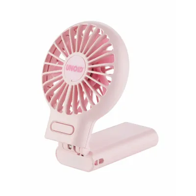 Unold Handventilator 86644 Breezy Fold | Akku 1800 mAh | 3 Stufen | klappbar 180° | USB-Ladekabel | pink