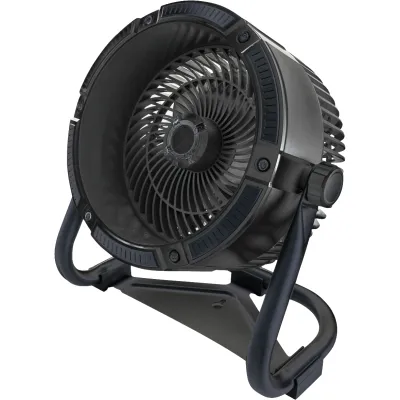 Unold Akkuventilator Tischventilator 86655 | Outdoor & Indoor | 4 Stufen | 12h Laufzeit | 6000 mAh | schwarz