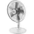 Bild: Unold Tischventilator 86810 Silverline | Oszillation | 2 Stufen | Neigungswinkel verstellbar | 25 cm | 25W | Weiß/Silber