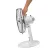 Bild: Unold Tischventilator 86810 Silverline | Oszillation | 2 Stufen | Neigungswinkel verstellbar | 25 cm | 25W | Weiß/Silber