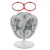 Bild: Unold Tischventilator 86810 Silverline | Oszillation | 2 Stufen | Neigungswinkel verstellbar | 25 cm | 25W | Weiß/Silber