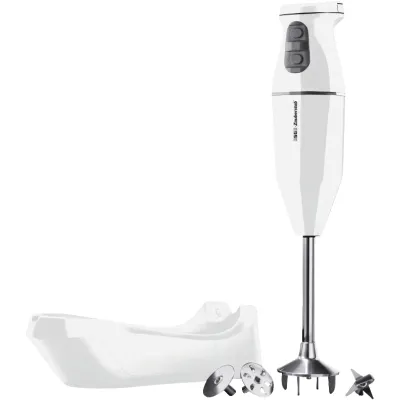 ESGE Stabmixer 95100 Cordless | Akku-Stabmixer | 200 W | Li-Ionen Akku | Edelstahlfuß 23 cm | 2 Stufen | kabellos | weiß