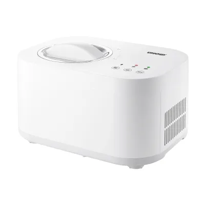 Unold Eismaschine 48820 Snow | Kompressor | 1 Liter | Sahneeis in 30 Min | Timer | vegan-geeignet | weiß