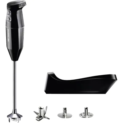 ESGE Stabmixer Cordless Pro 95308 | kabellos | 200W | 2 Geschwindigkeiten | Edelstahl | 2 Akkus | Zubehör | schwarz