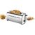 Bild: Unold Toaster 4er Retro 38366 | Edelstahl | 1500W | Doppellangschlitz | Auftaufunktion | Krümelschublade