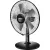 Bild: Unold Tischventilator 86817 Silverline Black | 25 cm Ø | 2 Stufen | Oszillation | neigbar | 25W | schwarz-silber
