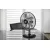 Bild: Unold Tischventilator 86817 Silverline Black | 25 cm Ø | 2 Stufen | Oszillation | neigbar | 25W | schwarz-silber
