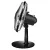 Bild: Unold Tischventilator 86817 Silverline Black | 25 cm Ø | 2 Stufen | Oszillation | neigbar | 25W | schwarz-silber