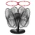 Bild: Unold Tischventilator 86817 Silverline Black | 25 cm Ø | 2 Stufen | Oszillation | neigbar | 25W | schwarz-silber