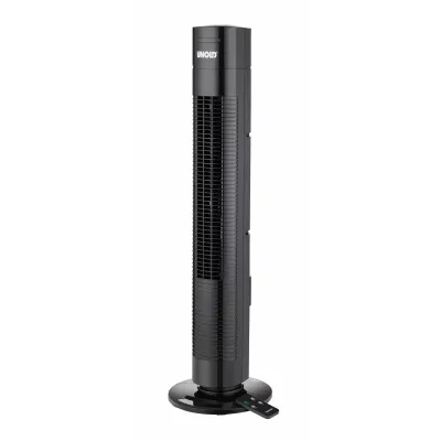 Unold Turmventilator 86955 Torre | 3 Stufen | 75° Oszillation | Timer | Fernbedienung | 35W | 78,5 cm Höhe | schwarz