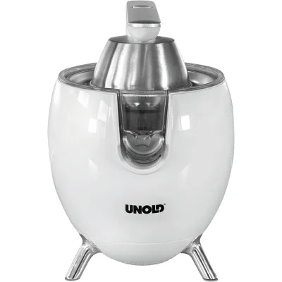 Unold Zitruspresse 78130 Power Juicy White | 300W Motor | 2 Presskegel | Edelstahlsieb | BPA-frei | weiß
