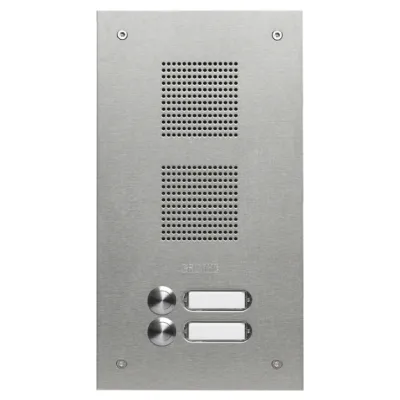 GROTHE Türstation TS 788 1-2 | Klingeltableau Unterputz | 2 Klingeltaster | Edelstahl V2A gebürstet | IP44 | Silber