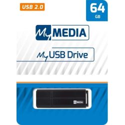 USB 2.0 Stick 64GB Retail-Blister,sw MYMEDIA 69263