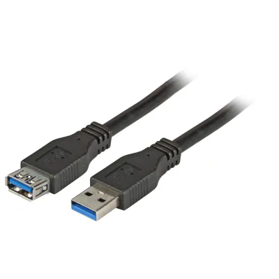 EFB USB3.0 Verlängerungskabel K5237.3 | USB-A Stecker auf USB-A Buchse | 3m | bis 5 Gbit/s | schwarz | Premium