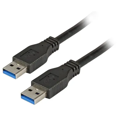 EFB USB 3.0 Kabel K5280SW.1 | 1m | USB-A Stecker auf Stecker | 5 Gbit/s | Kupferleiter | Schwarz