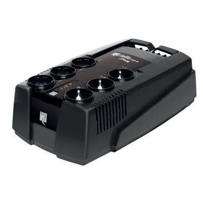 Riello USV-Anlage iPlug 800VA IPG 800 | Offline USV Standgerät | 480W | 6x Schuko & 2x IEC | USB | Shutdown-Software