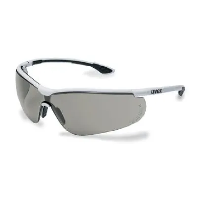 Uvex Schutzbrille sportstyle 9193280 | Bügelbrille | leicht & ergonomisch | grau 23% Sichtschutz | weiß/schwarz