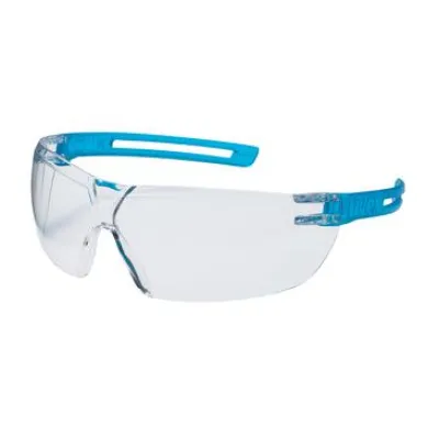 uvex Schutzbrille x-fit 9199265 | Bügelbrille | farblos | ergonomisch | leicht | optimaler Augenschutz | blau