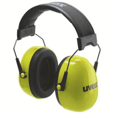 Uvex Kapsel-Gehörschutz K20 HiViz 2630021 | faltbar | hoher Tragekomfort | Memory Foam | Sichtbarkeit | gelb
