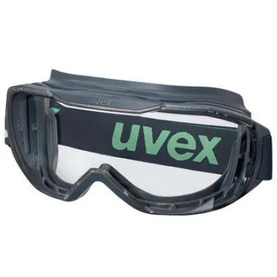 Uvex Schutzbrille Vollsichtbrille megasonic 9320295 | großes Sichtfeld | Überbrille | ergonomisch | anthrazit/jade
