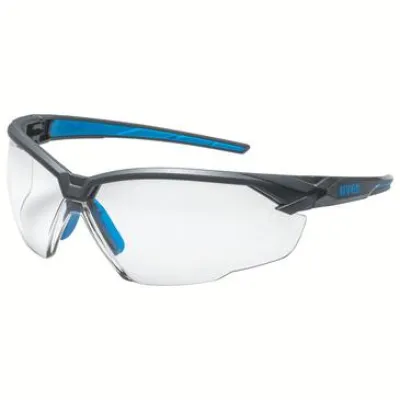 Uvex Schutzbrille suXXeed 9181265 | Bügelbrille | farblos sv exc | ergonomisch | sicherer Halt | anthrazit/blau