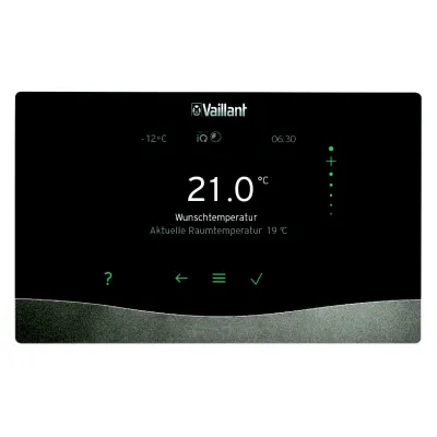Vaillant Fernbediengerät VR 92 | 0020260923 | für sensoCOMFORT VRC 720 | kabelgebunden | 1 Heizkreis | schwarz/silber